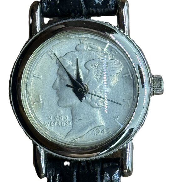 Unknown Accessories - 1943 Ladies Mercury Dime Dial Quartz Watch - Silver